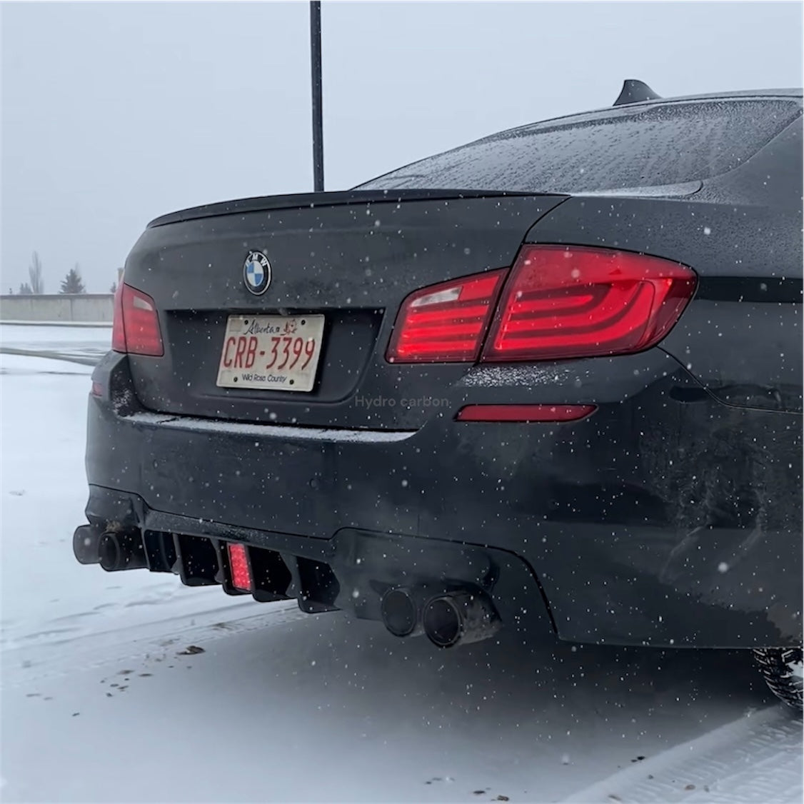 BMW 5 SERIES F10 REAR BUMPER DIFFUSER WITH LED BRAKE LIGHT