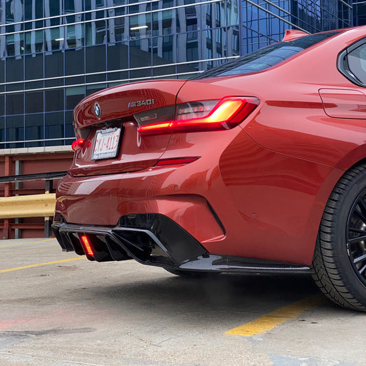 BMW 3 SERIES G20 PRE LCI REAR DIFFUSER WITH F1 BRAKE LIGHT
